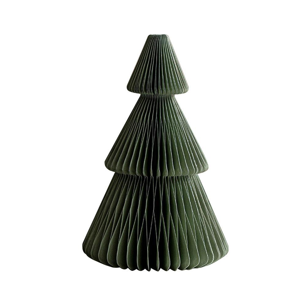 

15/20/25/30cm Scene Props Christmas Tree Ornament Origami Christmas Desktop Decoration Green-15cm