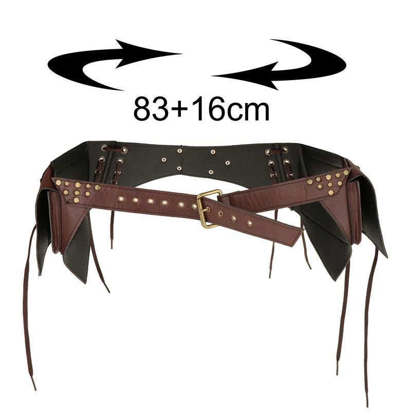 1pc Medieval PU Leather Waist Pouch Bag Unisex Viking Knight Pirate Cosplay Waistbag Handmade Belt Satchel Larp Bag Fanny Pack