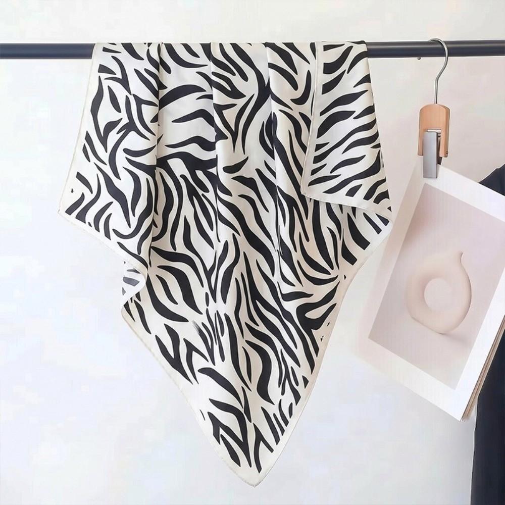 70x70cm Silk Scarf Horse Pattern Neck Ties Fashion Luxury Headscarf For Female