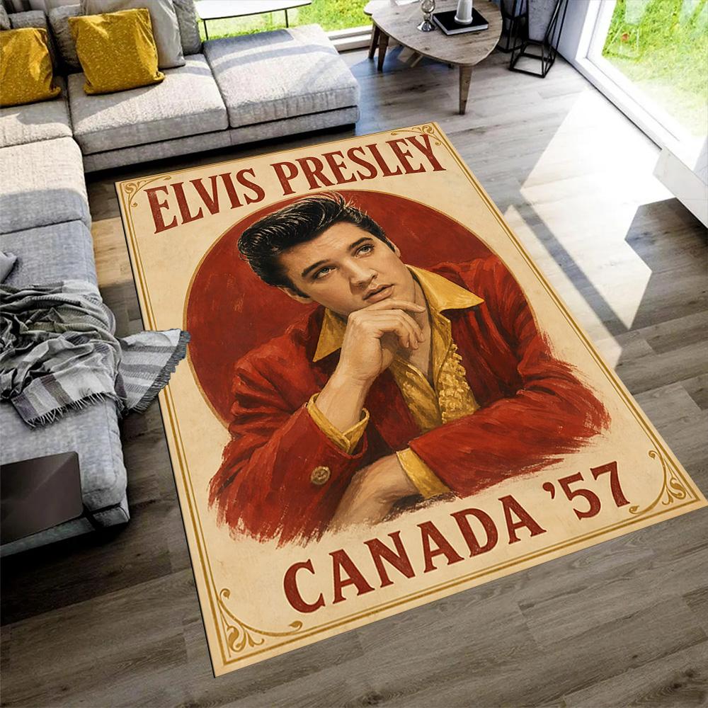 Elvis Presley Floor Rug Office Rug Design for Outdoor Dining Room Living Rooms Entryway Antislip Carpet Decorate Offices Wedding Party Gift
