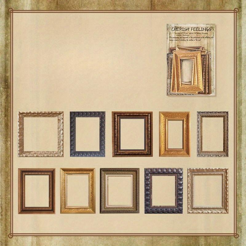 1PC hand-written material cardboard, traces of the years series, retro cut film material stickers, borders, creative stickers, sticker pack