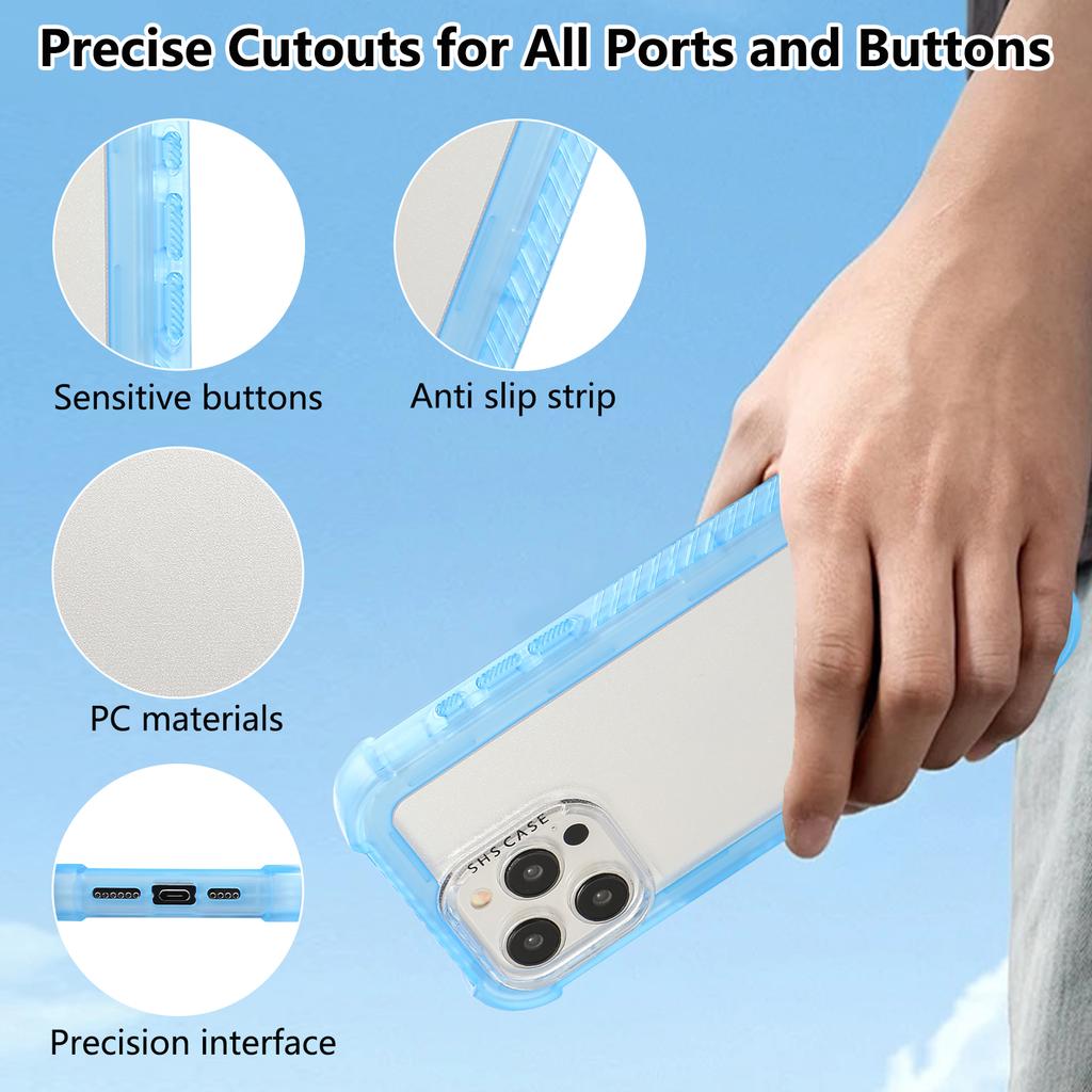 Für iPhone 15 Pro Max Hülle TPU+PC Sturzsichere Matte Handyhülle