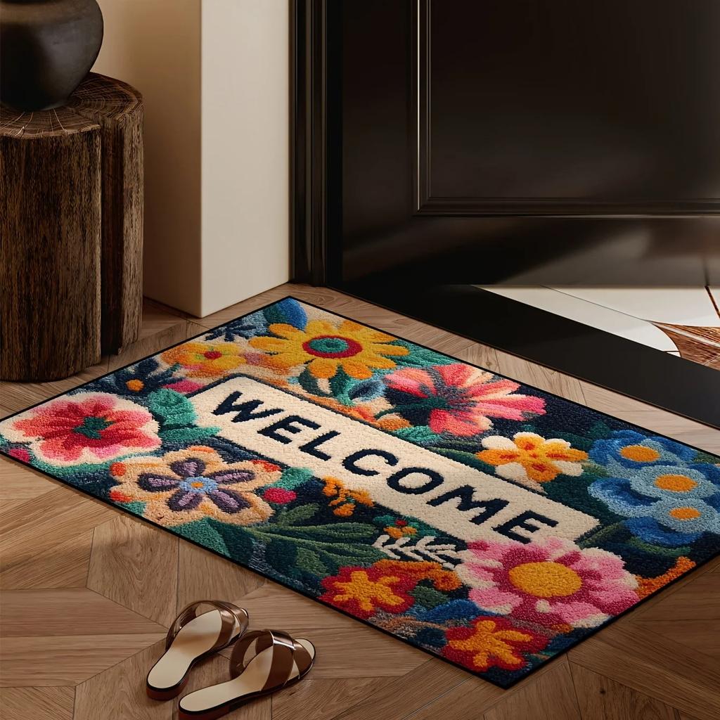 Funny Welcome Mats Simple and Cute Pattern Door Mat Outdoor Mat Doormat Outdoor Indoor Entrance Front Door Mat
