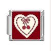 Hot Sea Weave Heart Cherry Rainbow Cute Cats Bear Flowers Italian Charm Links Fit 9MM Stainless Steel Bracelet DIY Making Gifts