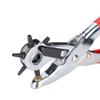 Red Handles Belt Hole Punch Plier Double-Leverage Mechanism Adjustable Rotary Leather Punching Machine