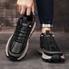 High Quality Retro Trend Mens Leather Shoes 2025 New Mens Leather Shoes Outdoor Platform Sneakers Running Shoes Zapatos Casuales