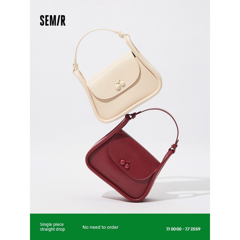 

Senma Bag Flip Saddle Bag Women s Gentle French Handbag Korean Multi-Color Shoulder Bag Fashion Messenger Bag Fashion Rice White 10301