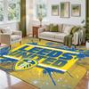 Leeds United Football Design Crystal Velvet Rug Soft Decorative Mat for Bedroom Entrance