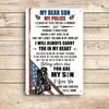 One "My Dear Son My Police" Tin Wall Hanging Plaque Is a Heartfelt Gift To Express Love and Pride To Your Police Officer Son. It