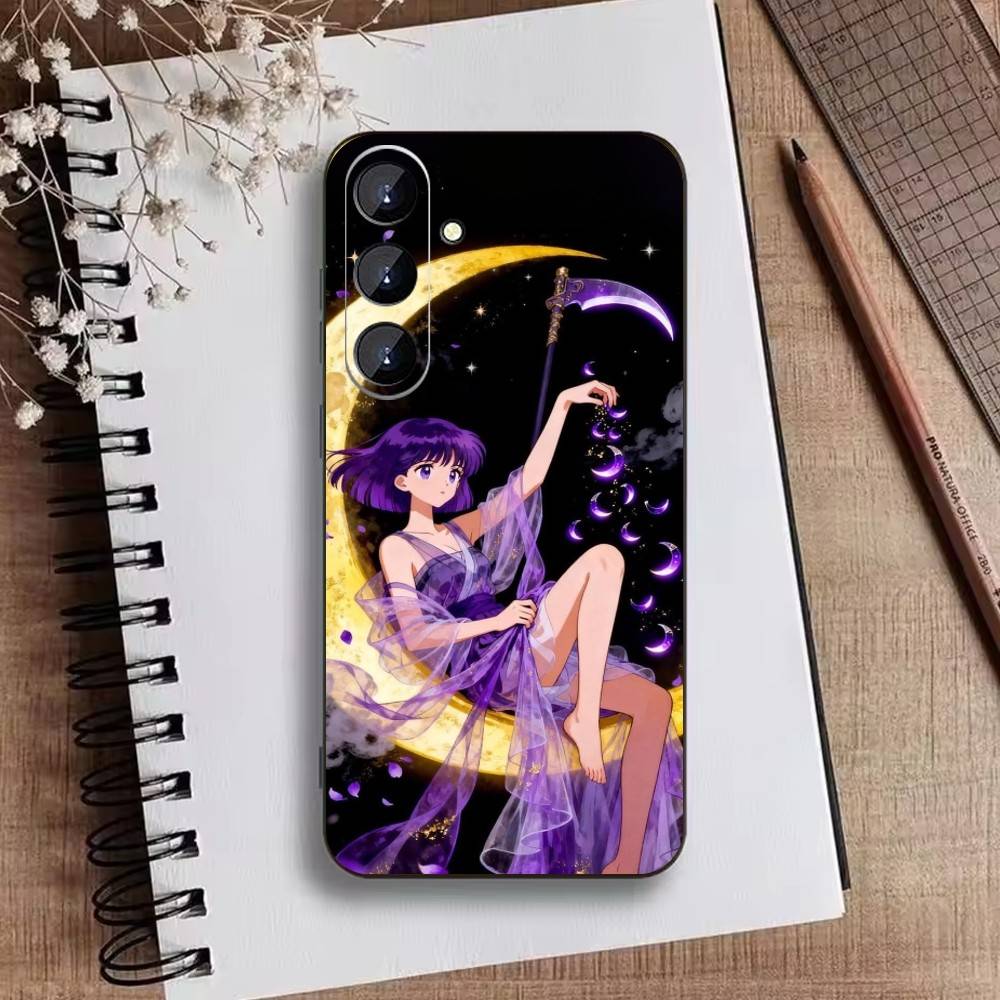 Cartoon F-Sailor M-Moons Phone Case For Samsung Galaxy A73,A72,A71,A70,A52,A51 Others Soft Black Cover
