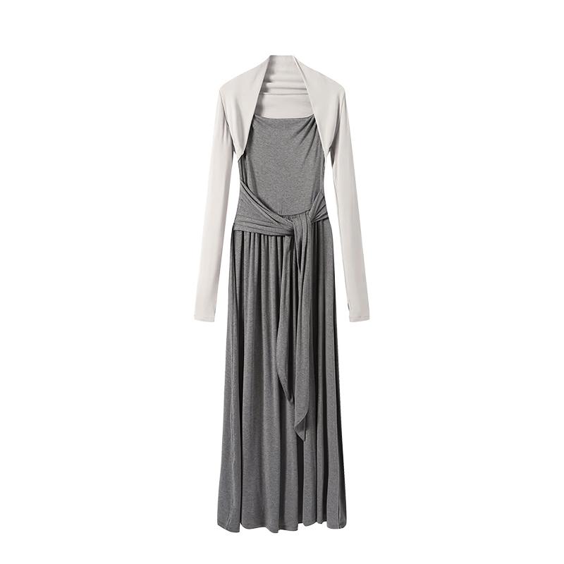 Elegant Tencel Blend Two-Piece Dress Set