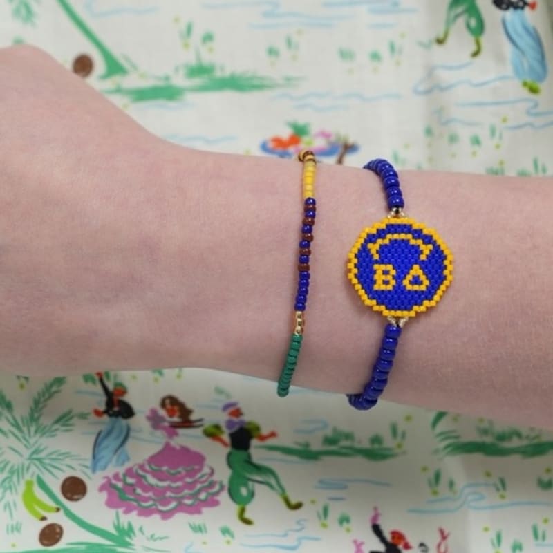 BONBEAU Awesome color line glass beads Bracelet Color mix glass beads banding bracelet