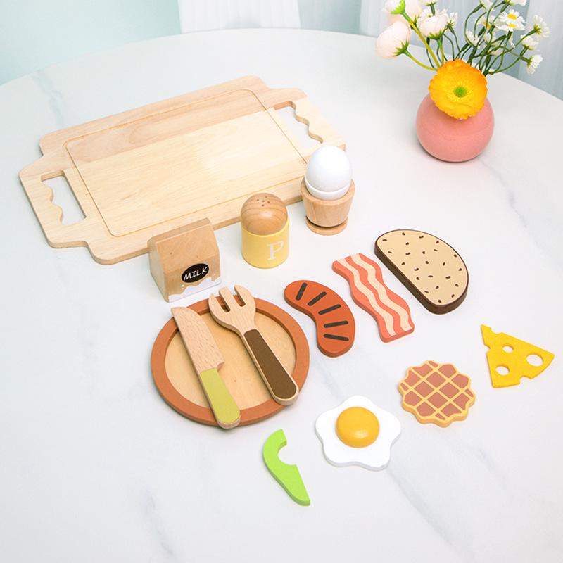 Children's Wooden Cake & Pastry Kitchen Play Set: Dessert & Baking Toys for Ages 3-6