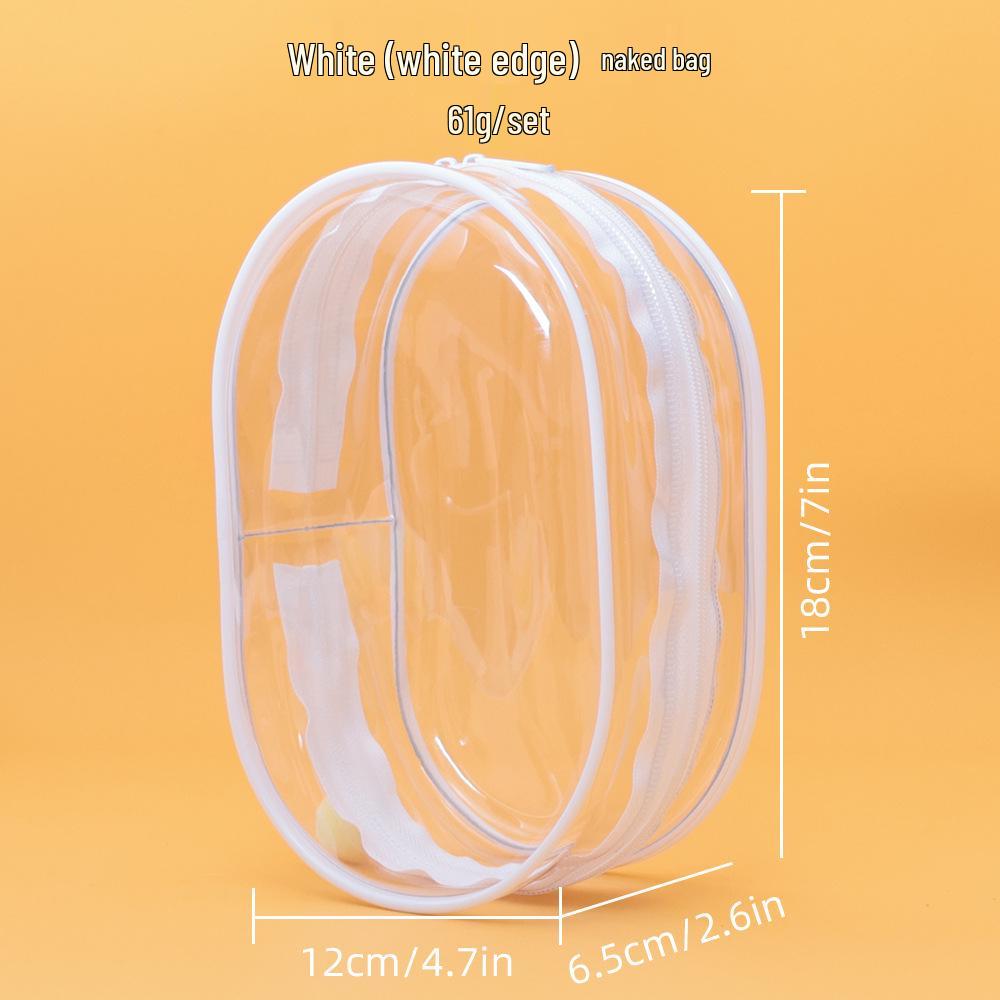 

18cm High-Transparency Vinyl Doll Case - Multicolor Stroller Bag with Hanging Option for Anime Collectibles