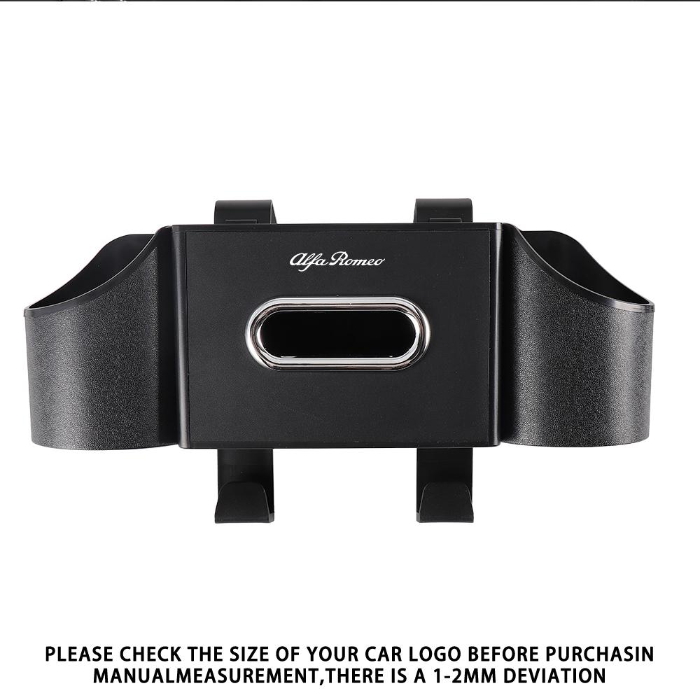 YYCE3 1PC For Alfa Romeo 159 Giulietta Mito 147 Stelvio Multifunctional Car Tissue Box Organizing Phone Holder Storage Box Accessories