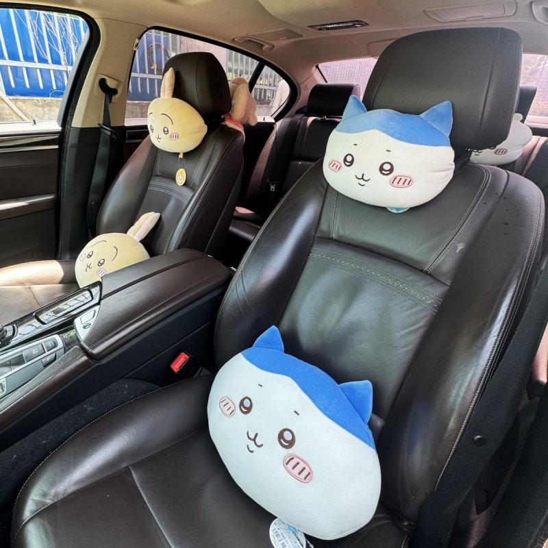 Chiikawa Car Seat Neck Pillow Waist Pillow Plush Cute Car Decoration Cartoon Cute Object Usagi Car Decoration Accessories Gift