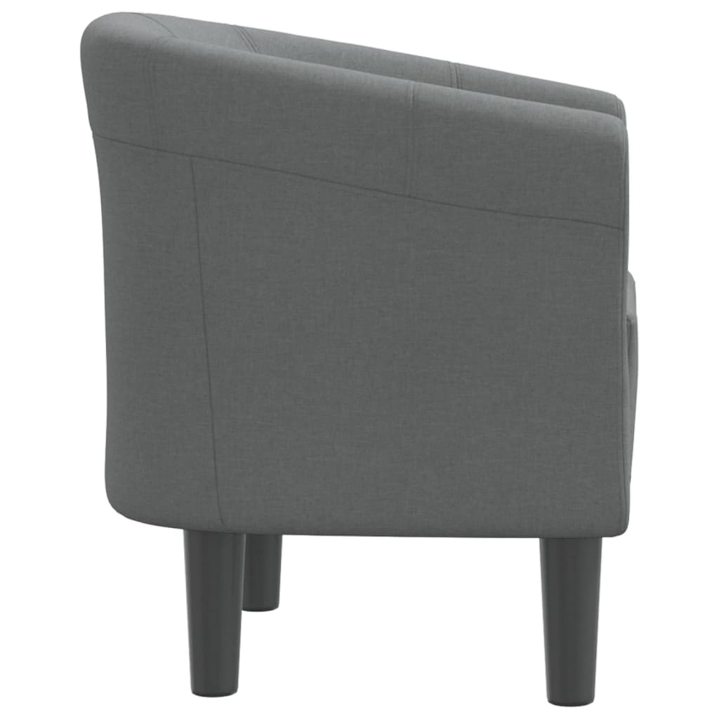 Club Chair Dark Grey Fabric
