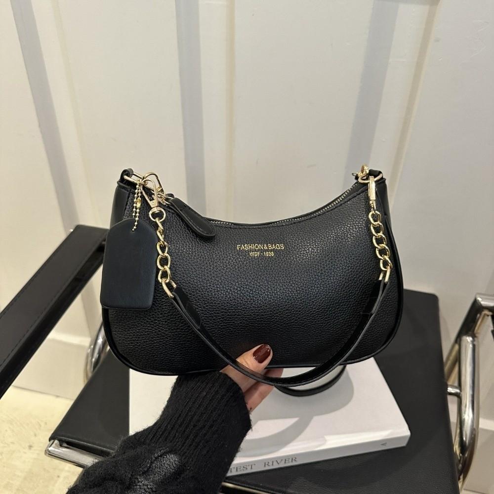 Borsa a Spalla in Ecopelle Stile Coreano Grande Capacità Borsa a Mano da Donna Borsa Casual Sottobraccio per Ragazze