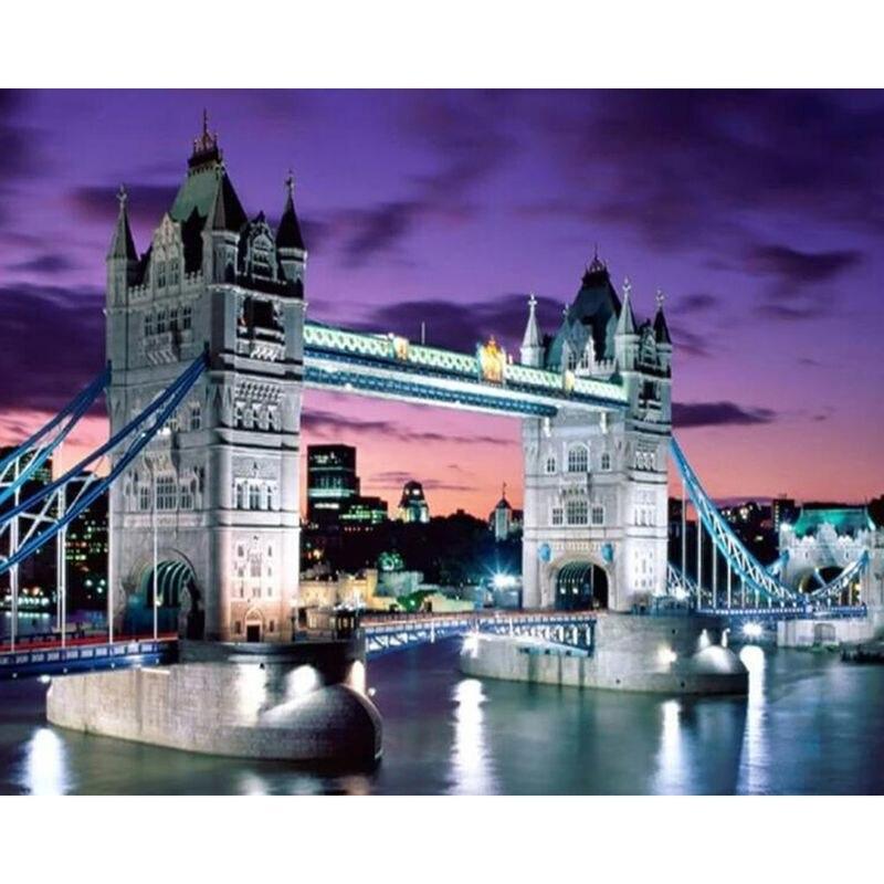 5D Diamond Embroidery City Landscape Full Drill Diamond Painting Cross Stitch  Mosaic Home Decoration