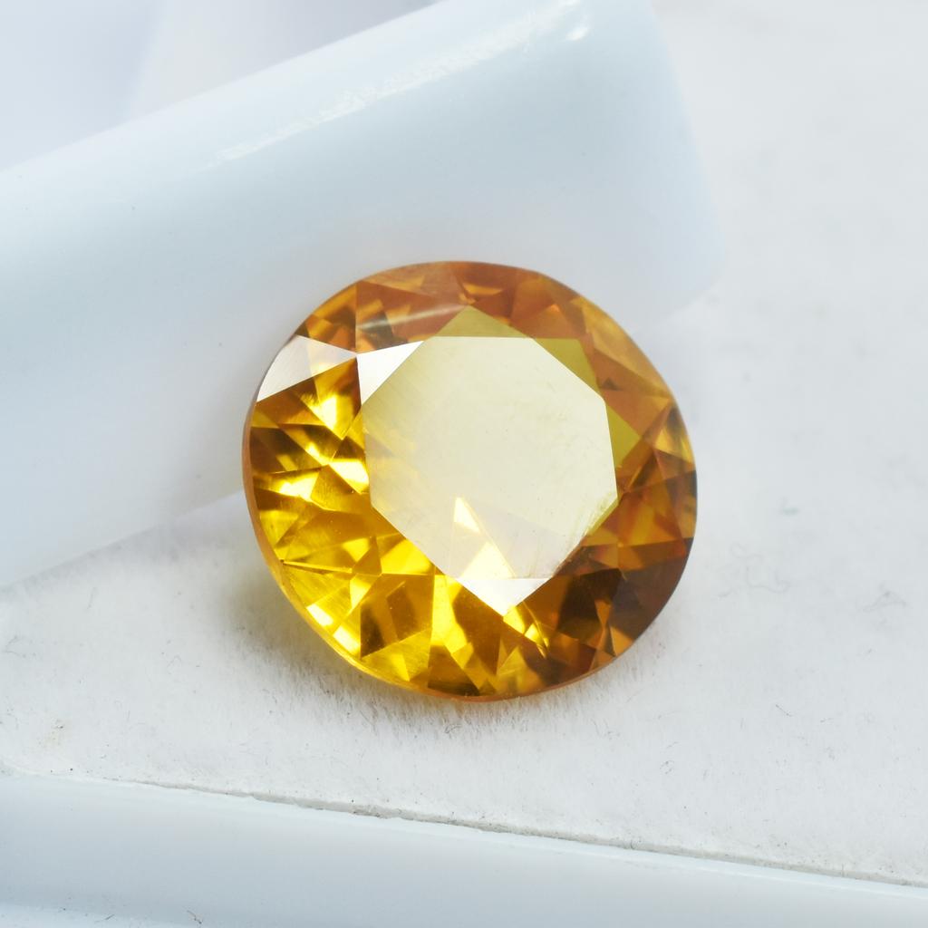 Natural Sapphire Yellow Unique Color Round Cut 5.50 Ct Loose Gemstone CERTIFIED SU-969