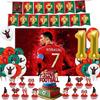 New CR7 Birthday Decoration Soccer Superstar Party Supplies Football Party Favors Tablecloth Plate Paper Cup Backdrop