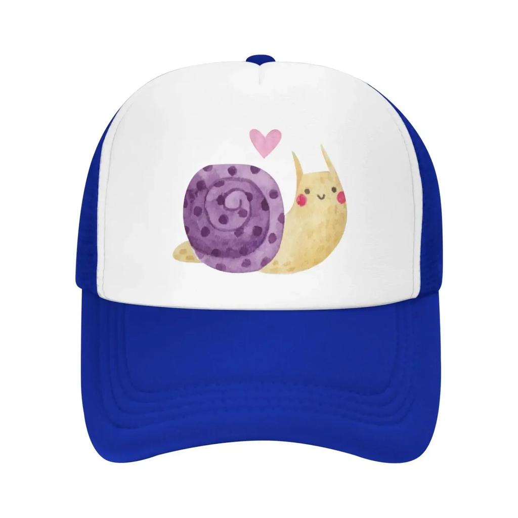 Mesh Dad Hat Adjustable Washed Snail Watercolor Baseball Dad Cap Funny Distressed Ball Trucker Caps for Women Unisex Unisex