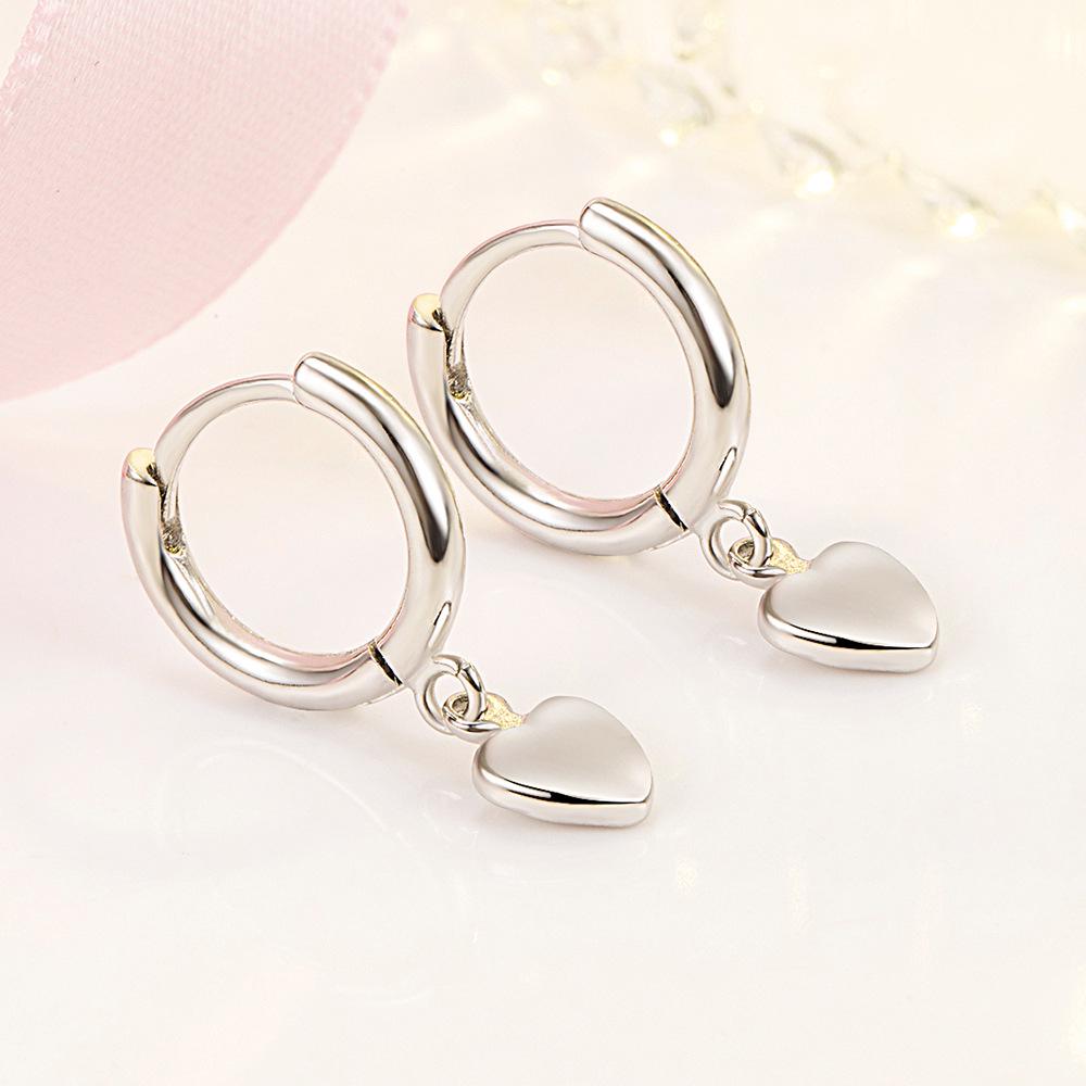 2023 Cold Style Heart-Shaped Korean Fashion Earrings - Simple, Trendy Ear Jewelry for Women