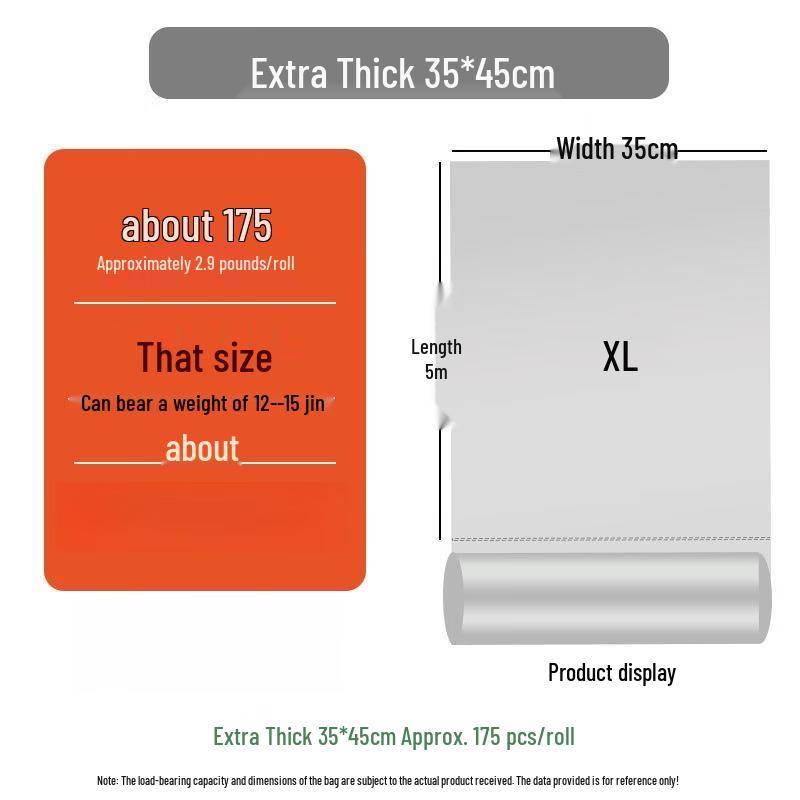 Thickened Supermarket Roll Bags