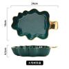 Nordic Light Luxury Plate Aufbewahrungsteller Home Creative Frühstücksteller Geschirr Golden Edge Doppelohrteller Küchenbedarf