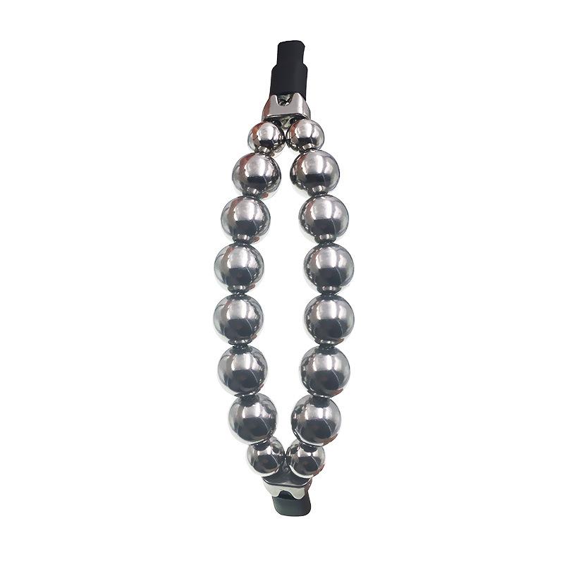 Female Labia Clip Massager Chastity Pants Stainless Steel Pull Beads Couple Passion Auxiliary Climax Assisted Adult Toys