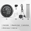 Bicycle Speedometer Wireless Odometer Large Screen Design Easy To Read IP67 Waterproof Easy To Install Magnetic Bike Computer