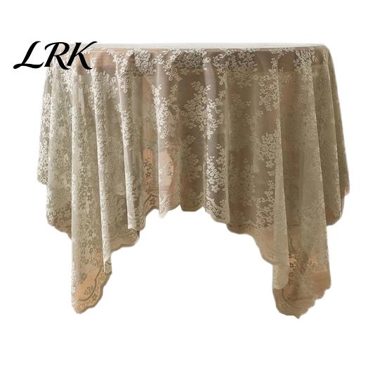 Spitzen-Tischdecke Tischdecke, Florale Tischabdeckung, Retro-Sägeblatt-Stoff mit hoher Dichte für Esstisch, Rustikale Hochzeitsfeier Brautparty Dekoration