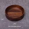 Round Wooden Grid Plate Universal Fruit Gossip Wooden Plate Simple Walnut Plate