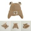 Autumn Warm Baby Knit Hat Cartoon Bear Ear Protections Benaie Cap Soft Knitted Hat Gift for Toddlers Boys and Girls