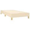 Box Spring Bed with Mattress Cream 90 x 190 cm Fabric