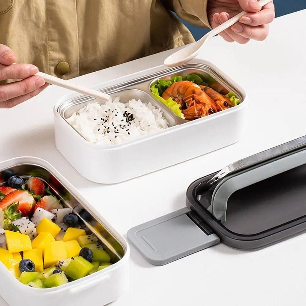 Leak-proof Insulated Food Container Double Layer Food Storage Crisper Portable Lunch Box Camping