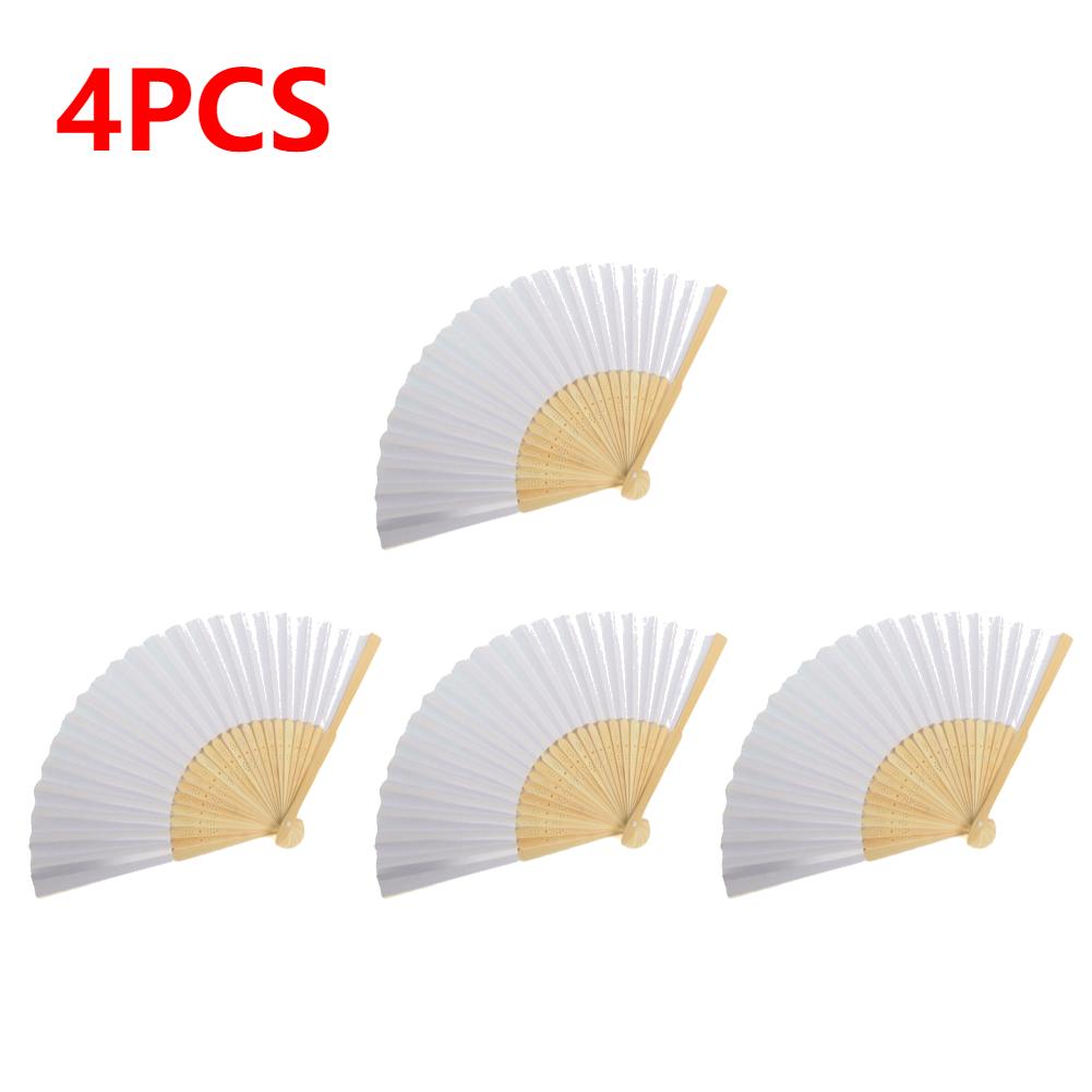1-50 Stück DIY Papier Bambus Faltfächer Blanko Weiß Faltfächer Hochzeitsgeschenke Erwachsene Kinder Kalligraphie Malerei Übungsfächer