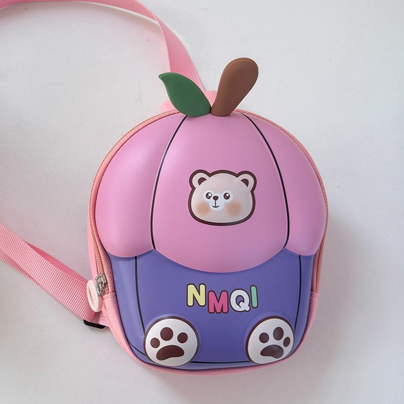 Book bag 2025 new cute apple hard shell baby breast bag handsome boy light shoulder messenger bag