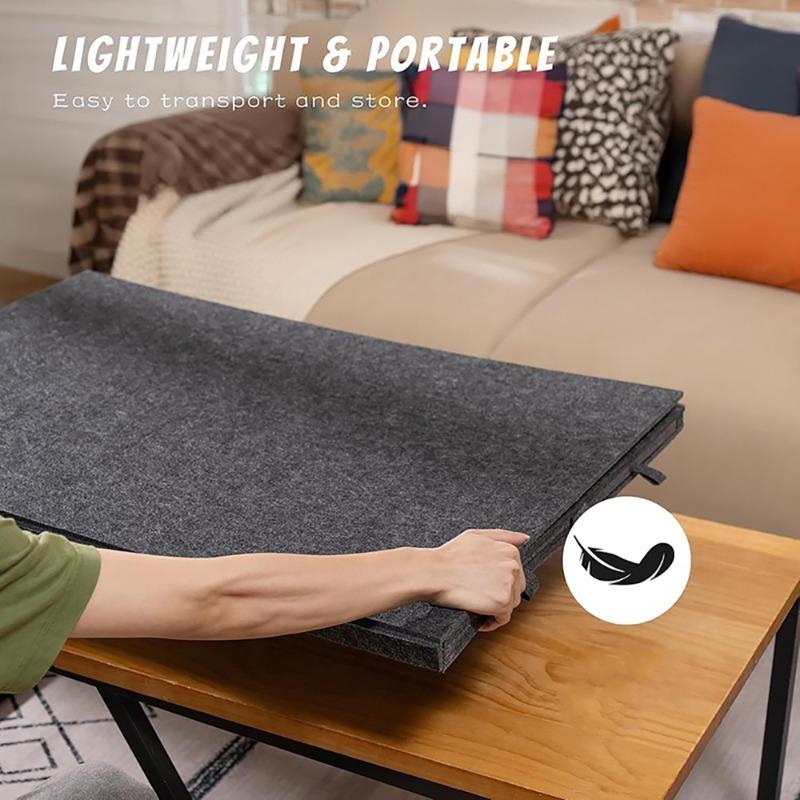 1 Set Wonderful Portable Puzzle Table Board with Bracket Cover Foldable Puzzle Felt Integrated Table for Home And Travel Use