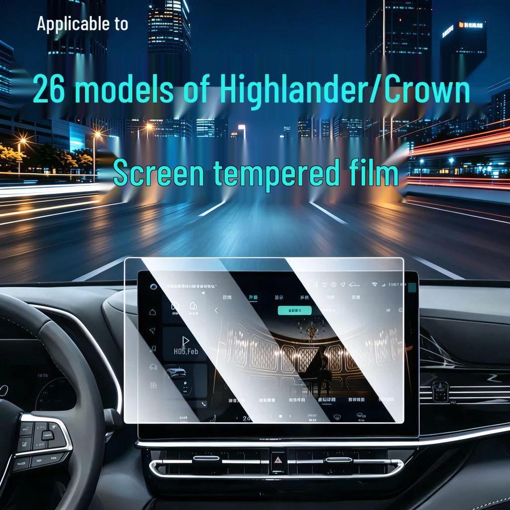 Screen Protector for 26 Highlander/Crown Navigation Models - Tempered Film Car Accessory