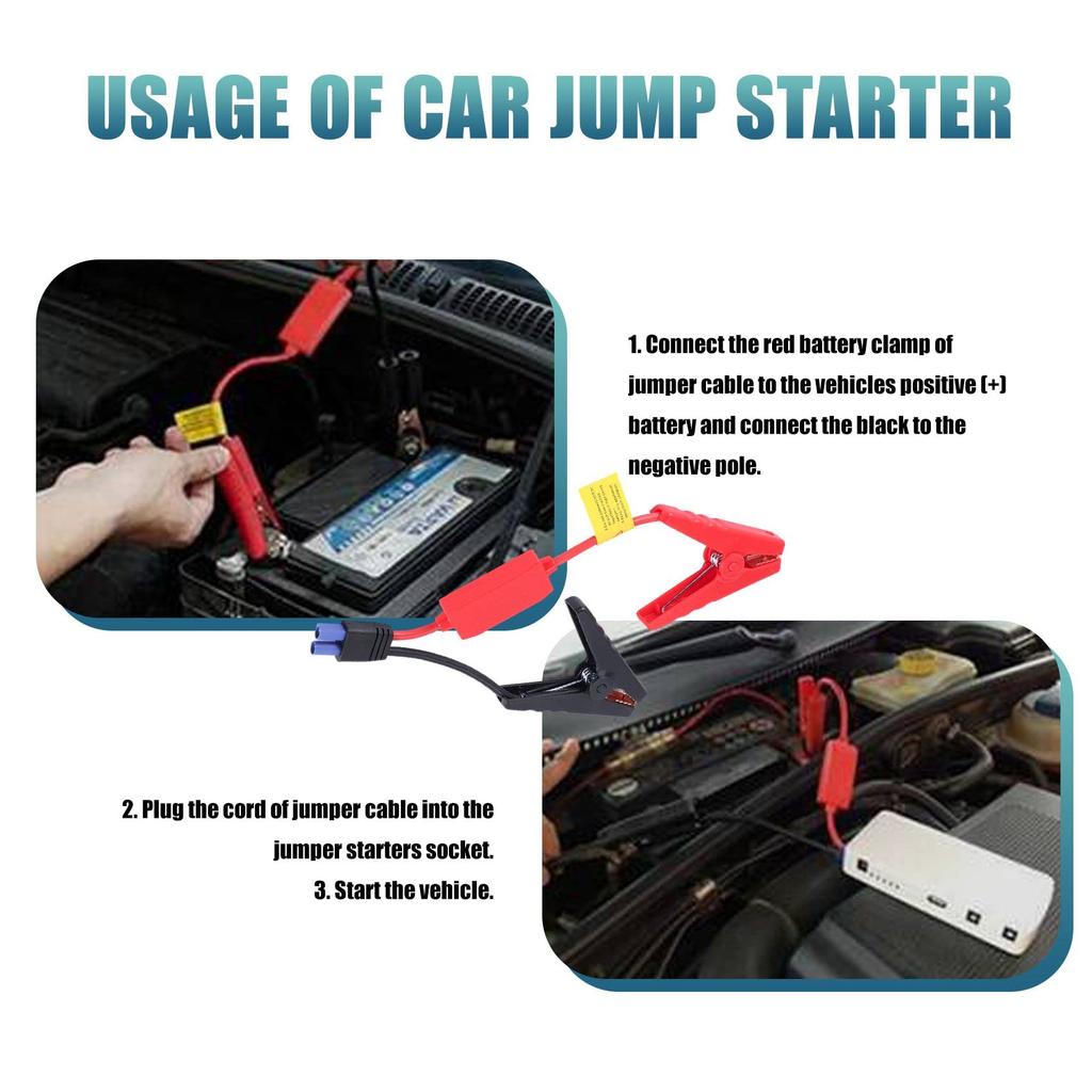 Cablu de Pornire de Urgență Shufea Clip Crocodil cu Conector Mufă EC5 pentru Demaror Auto Clip Crocodil Jumper