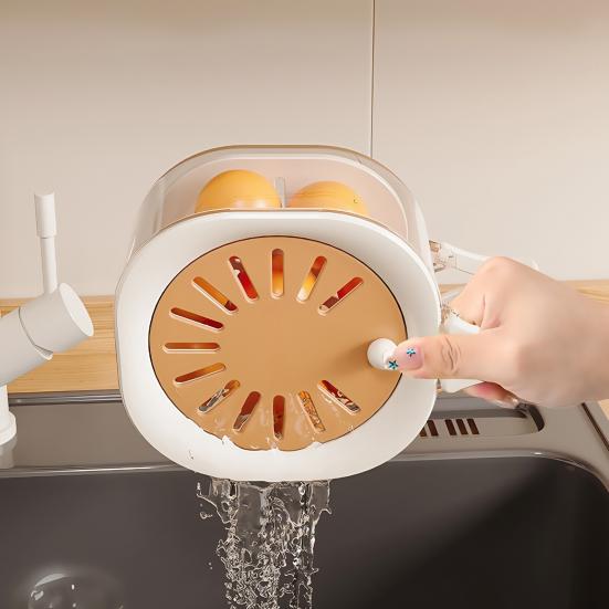 Drain Basket with Detachable Design Transparent Visible Stackable Multifunctional Drain Box Hollow Net Tray