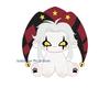 Anime Der verrückte Zirkus Pierrot Langohren Hut 20cm Sitzende Haltung Figuren Kissen Weicher Körper Maskottchen Plüschtiere Kissen Sofakissen