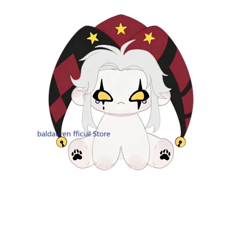 Anime Der verrückte Zirkus Pierrot Langohren Hut 20cm Sitzende Haltung Figuren Kissen Weicher Körper Maskottchen Plüschtiere Kissen Sofakissen