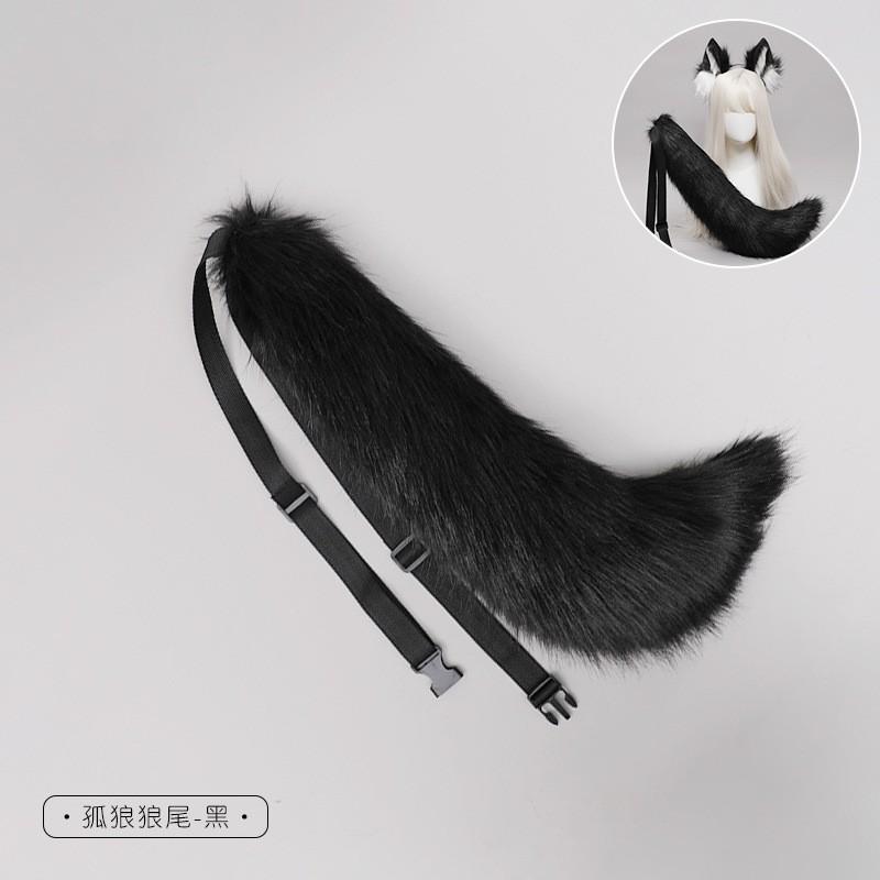 Bandeau Oreilles de Loup Poilues Accessoire Cosplay Costume Anime Fête Unisexe Peluche Douce Animal Headpiece