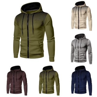 Inverno Masculino Casual Zipper Sportswear Masculino Manga Comprida Pulôver Com Capuz Moletom