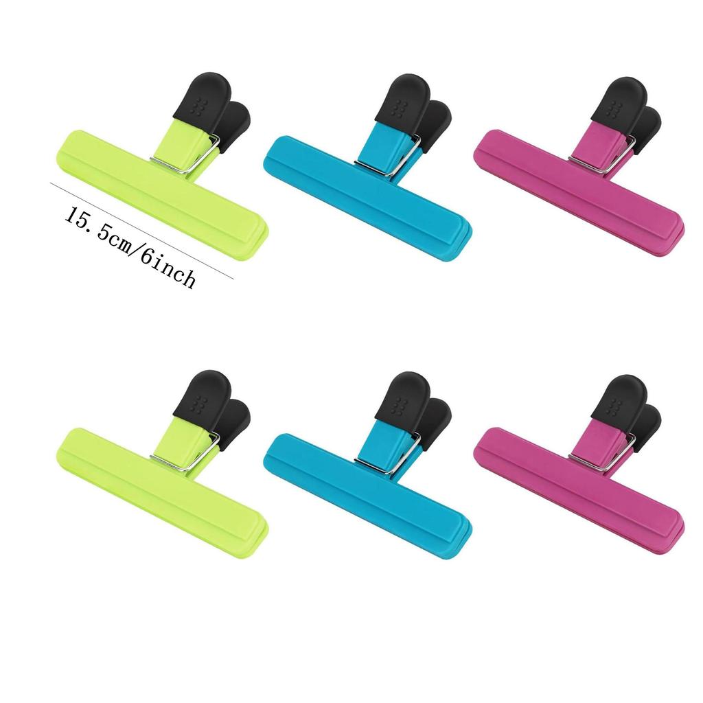 9 Pack Chip Clips, Food Clips, Upgrade Wide Open Bag Clips for Food Storage with Air Tight Seal Grip