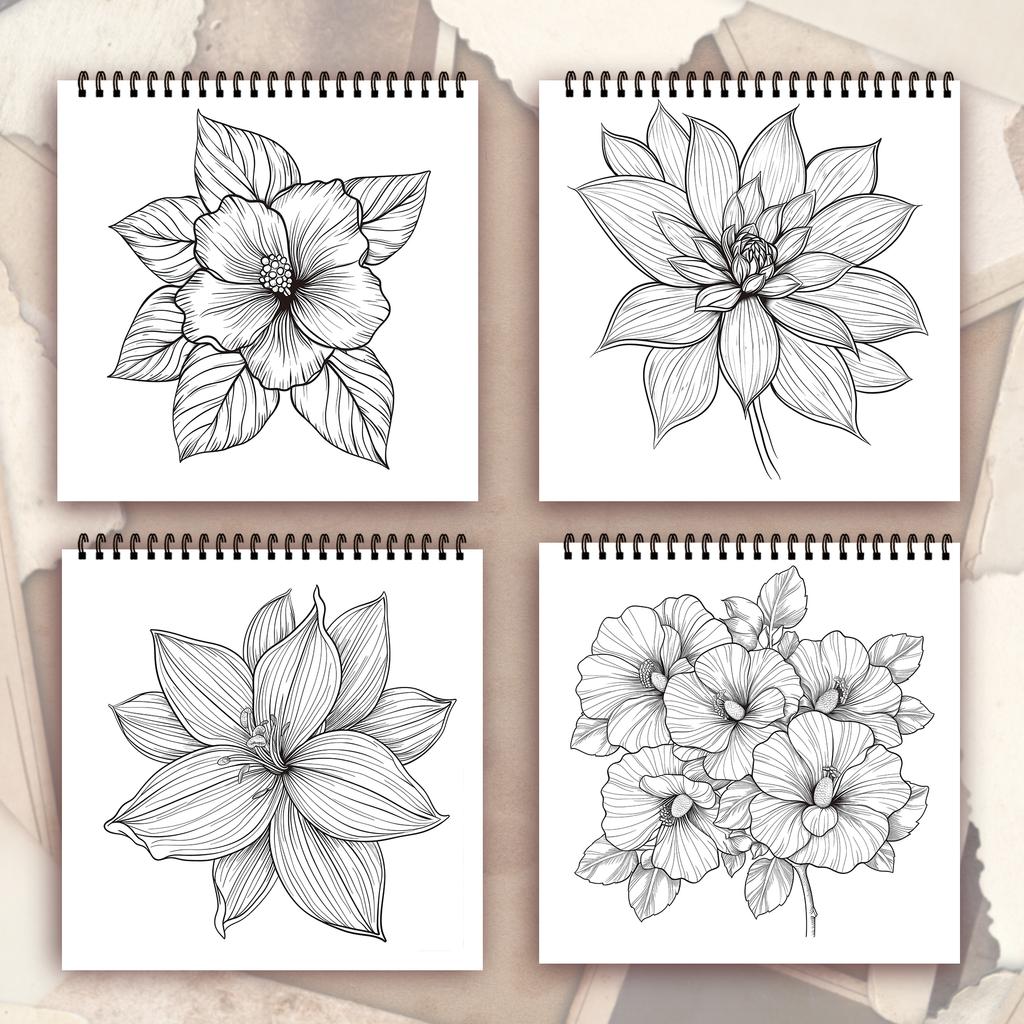 Spiral Colouring Book 30 Sheets 8.3x 8.3 Inches 100gsm Thick Paper, For Relief, Anxiety, Perfect for Many Holiday Gifts