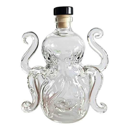 Oktopus Whiskey Flasche, Lustiger 3D Glas Tier Karaffe, 320ml Einzigartiger Alkohol Spender für Hausbar Dekoration, Neuheits Geschenk für Männer Papa Ehemann