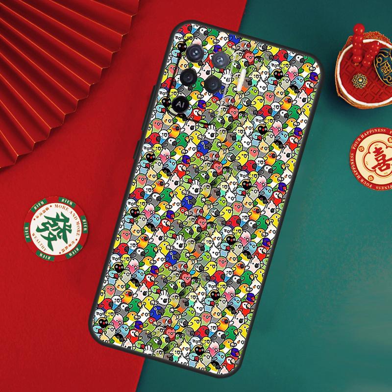 Cartoon Cockatiel Collage Case For Oppo A15 A17 A57 A6 A5 Pro A54 A74 A94 A16 A76 A96 A40 A60 A80 A18 A38 A58 A78 A98